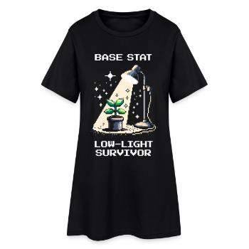 Low-Light Survivor | Plants Gamer Saying - Women’s T-Shirt Dress - black - Front