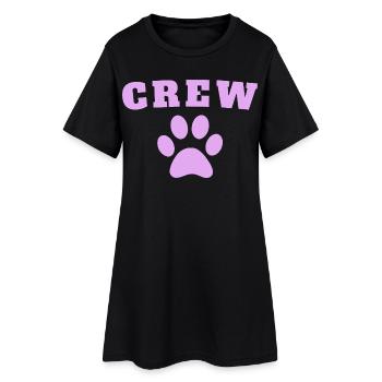 Crew Dog - Frauen T-Shirt-Kleid - Schwarz - Vorne