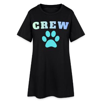 Crew Dog - Frauen T-Shirt-Kleid - Schwarz - Vorne
