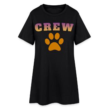 Crew Dog - Frauen T-Shirt-Kleid - Schwarz - Vorne