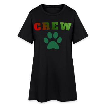 Crew Dog - Frauen T-Shirt-Kleid - Schwarz - Vorne