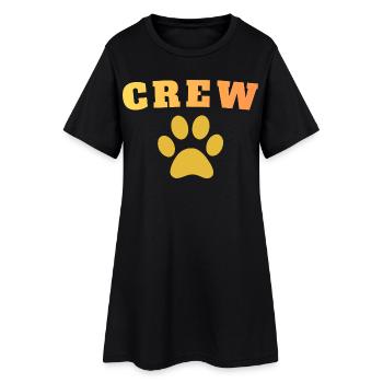 Crew Dog - Frauen T-Shirt-Kleid - Schwarz - Vorne