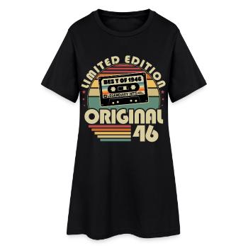 1946 Vintage Born Vintage Birthday Retro - Women’s T-Shirt Dress - black - Front