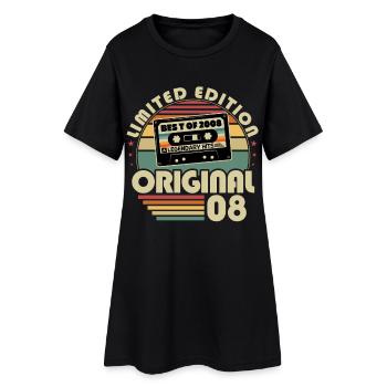 2008 Vintage Born Vintage Birthday Retro - Women’s T-Shirt Dress - black - Front