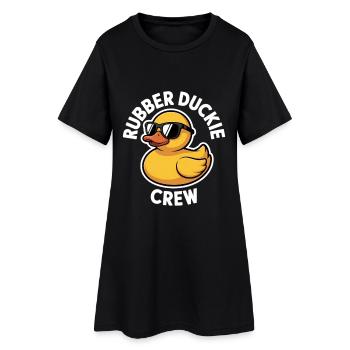 Gummiente Crew Sonnenbrille - Frauen T-Shirt-Kleid - Schwarz - Vorne