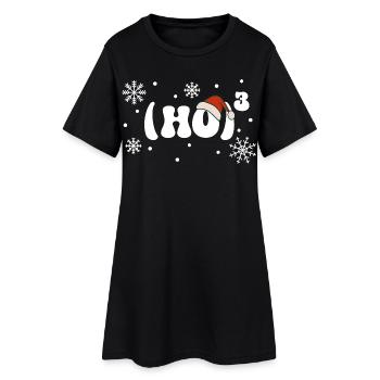 Ho Ho Ho - Chapeau de Père Noël - Mathématiques - Noël - Robe T-shirt Femme - noir - Devant