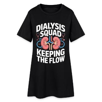 Infirmière en dialyse Escouade de dialyse Garde les soins rénaux - Robe T-shirt Femme - noir - Devant