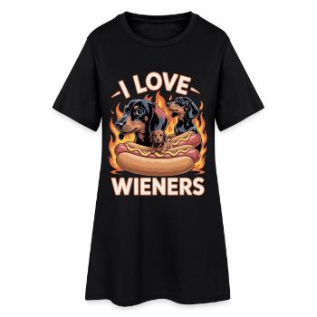 I Love Wieners Unwearable Bootleg - Robe T-shirt Femme - noir - Devant