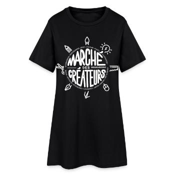 Marché des Créateurs - Logo  - Robe T-shirt Femme - noir - Devant