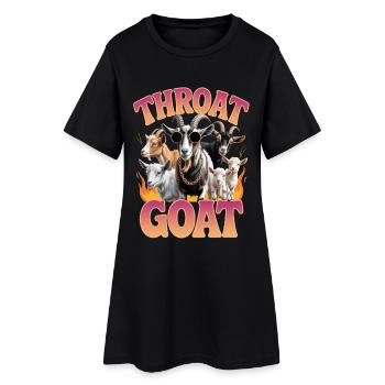 Gorge Chèvre Meme Y2K Bootleg Inportable - Robe T-shirt Femme - noir - Devant