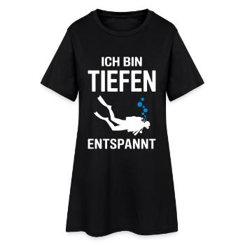 Plongée Je suis un plongeur profondément détendu - Robe T-shirt Femme - noir - Devant