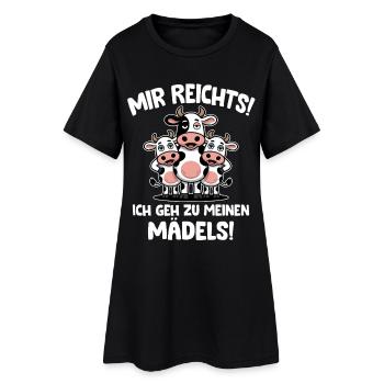 Farmer I've had enough, I'm going to my girls - Women’s T-Shirt Dress - black - Front