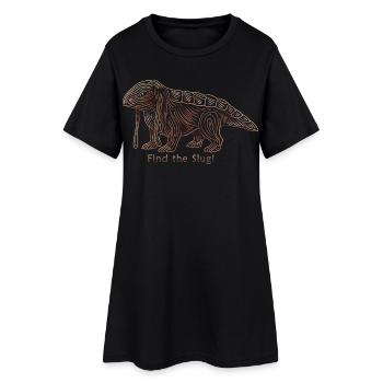 Satisfaisant - « Trouvez la limace ! » - Robe T-shirt Femme - noir - Devant