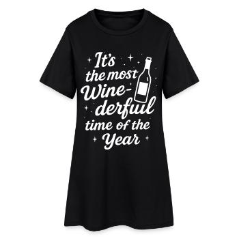 C’est la période la plus viticole de l’année - Robe T-shirt Femme - noir - Devant