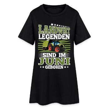 Landwirt Geburtstag Juni - Frauen T-Shirt-Kleid - Schwarz - Vorne