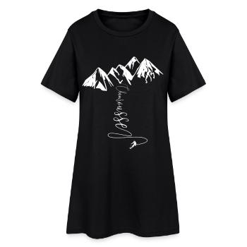 Chamrousse Ski Isère Belledonne Grenoble Familiale - Robe T-shirt Femme - noir - Devant