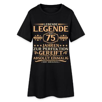 75e anniversaire - Légende vivante depuis 75 ans - Robe T-shirt Femme - noir - Devant