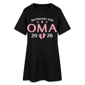 Großmutter 2026 Befördert zur Oma - Frauen T-Shirt-Kleid - Schwarz - Vorne
