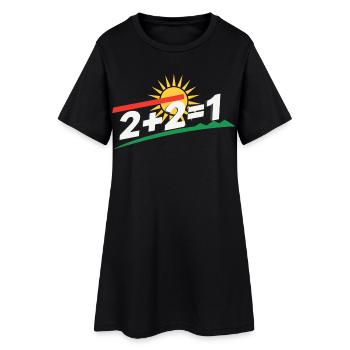 Déclaration du logo du soleil 2+2=1, Kurdistan - Robe T-shirt Femme - noir - Devant