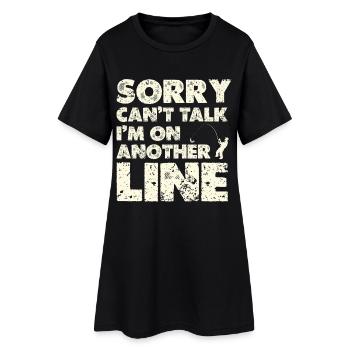 Other Line – Line-Pun Shirt - Women’s T-Shirt Dress - black - Front