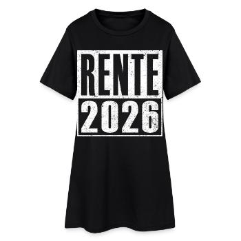 Rente 2026 Rentner Ruhestand Legende Geschenkidee - Frauen T-Shirt-Kleid - Schwarz - Vorne