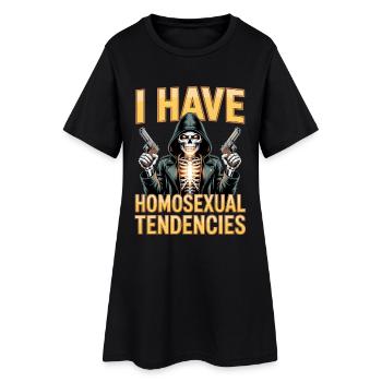 J’ai des tendances homosexuelles Bootleg inportable - Robe T-shirt Femme - noir - Devant