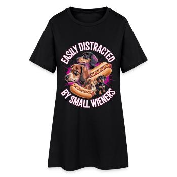 Easily Distracted By Small Wieners Unwearable - Women’s T-Shirt Dress - black - Front