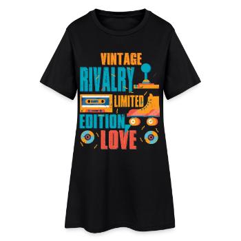 Fratrie Rivalité Frère Soeur - Robe T-shirt Femme - noir - Devant