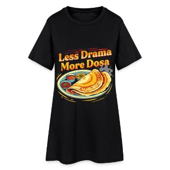 Tamoul Tamilisch Sri Lanka Moins de drame Plus de Dosa - Robe T-shirt Femme - noir - Devant