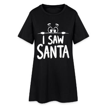 J’ai vu le Père Noël - Robe T-shirt Femme - noir - Devant
