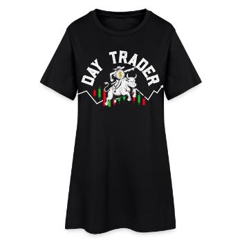 Bourse Crypto Trader Boursier Investisseur - Robe T-shirt Femme - noir - Devant