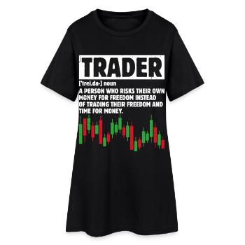 Trading Boursier Crypto Trader Boursier - Robe T-shirt Femme - noir - Devant