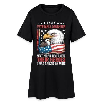 Les filles de soldats : les héros sont élevés à la maison - Robe T-shirt Femme - noir - Devant