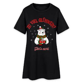 Noël vin chaud humour ours polaire dire - Robe T-shirt Femme - noir - Devant