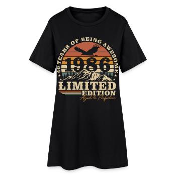 Cadeau de 40e anniversaire Année 1986 Naissance - Robe T-shirt Femme - noir - Devant