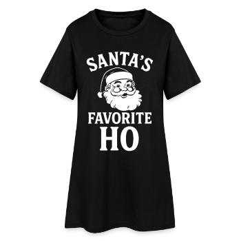 Le design de Noël Ho Funny préféré du Père Noël - Robe T-shirt Femme - noir - Devant