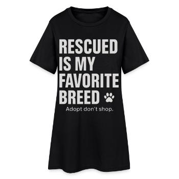 Les animaux sauvés sont ma race préférée - Robe T-shirt Femme - noir - Devant