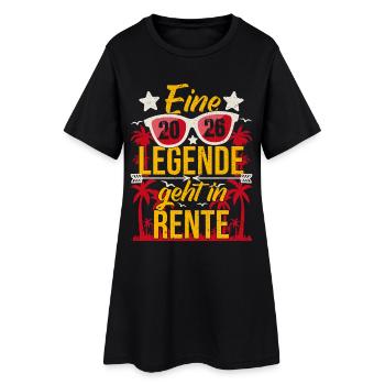 Rente 2026 Une légende prend sa retraite Adieu - Robe T-shirt Femme - noir - Devant
