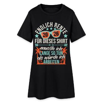 Pension 2026 Pension de retraite des retraités Adieu - Robe T-shirt Femme - noir - Devant