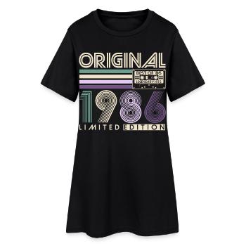 Original 1986 Vintage Rétro Cadeau d’anniversaire - Robe T-shirt Femme - noir - Devant