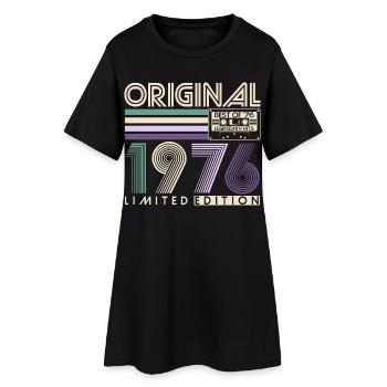Original 1976 Jahrgang 50. Geburtstag Geschenk - Frauen T-Shirt-Kleid - Schwarz - Vorne