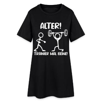 Figurine allumette TRAIN LEGS Fun - Robe T-shirt Femme - noir - Devant