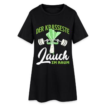Haltérophiles LES POIREAUX LES PLUS FOUS DE LA SALLE DE SPORT Drôle - Robe T-shirt Femme - noir - Devant