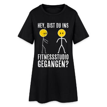 Bonhomme allumette ÊTES-VOUS ALLÉ À LA SALLE DE SPORT - Robe T-shirt Femme - noir - Devant
