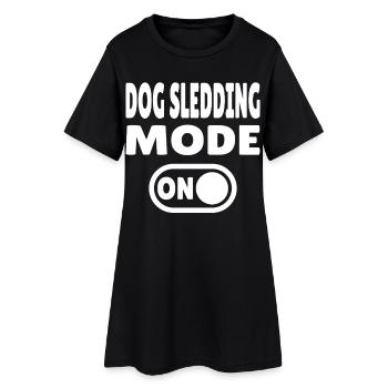 Mode traîneau à chiens activé - Chien de traîneau - Robe T-shirt Femme - noir - Devant