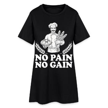Pain Boulangerie Humour Boulanger - Robe T-shirt Femme - noir - Devant