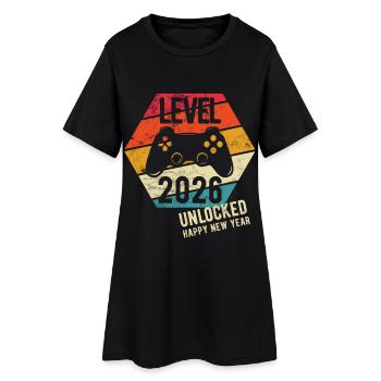 Happy New Year | Level 2026 unlocked | Gamer - Women’s T-Shirt Dress - black - Front
