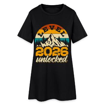 Happy New Year | Level 2026 unlocked | Gamer - Women’s T-Shirt Dress - black - Front