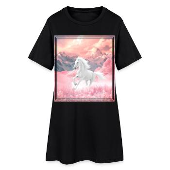 Cheval - Robe T-shirt Femme - noir - Devant