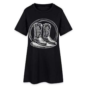 Bottes western Silhouette - Robe T-shirt Femme - noir - Devant